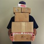 Delivery Man Balancing Boxes Delivery Man Balancing Boxes