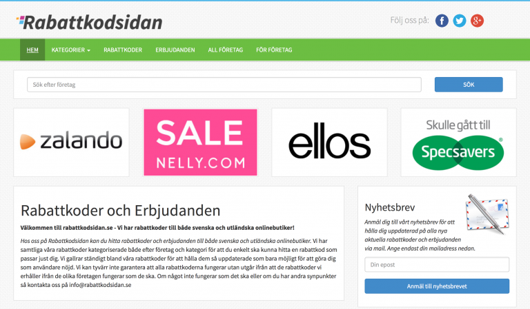 Marknadsföring med hjälp av rabbatkoder.