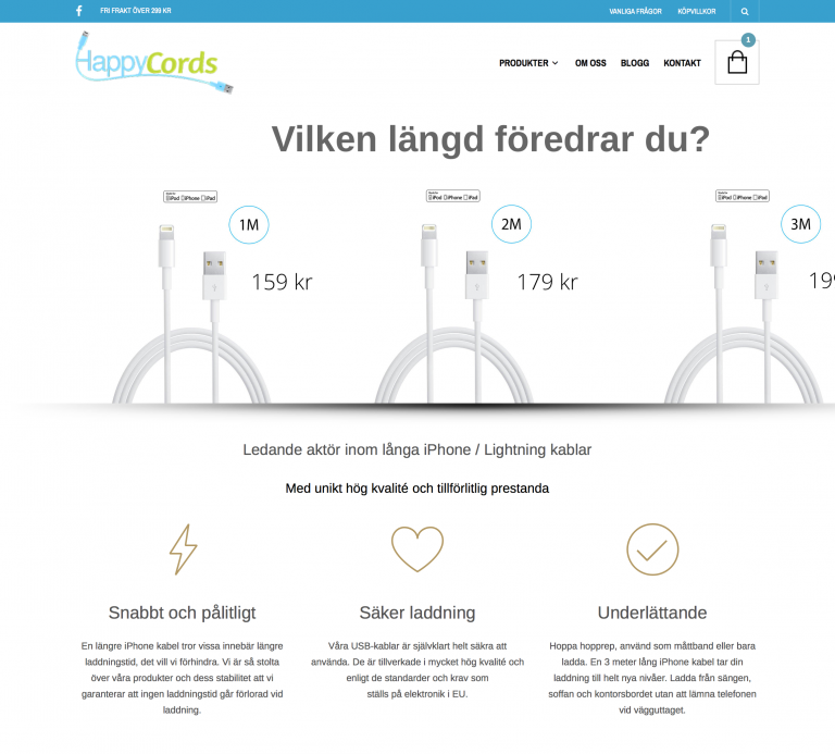 Happycords webbplats